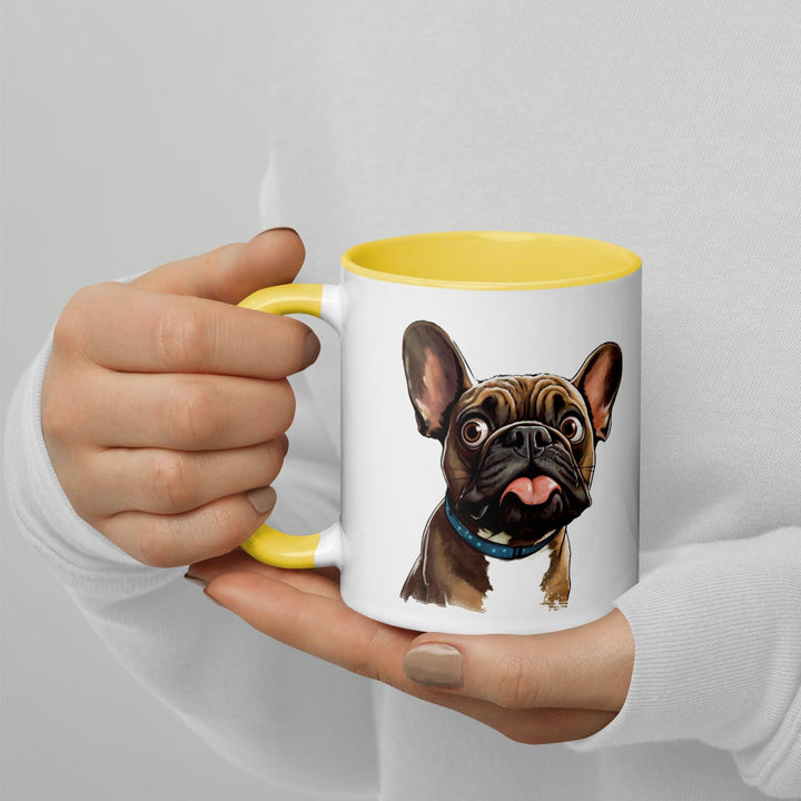 Frenchie Tasse mit farbiger Innenseite - Bobbis Store Hunde