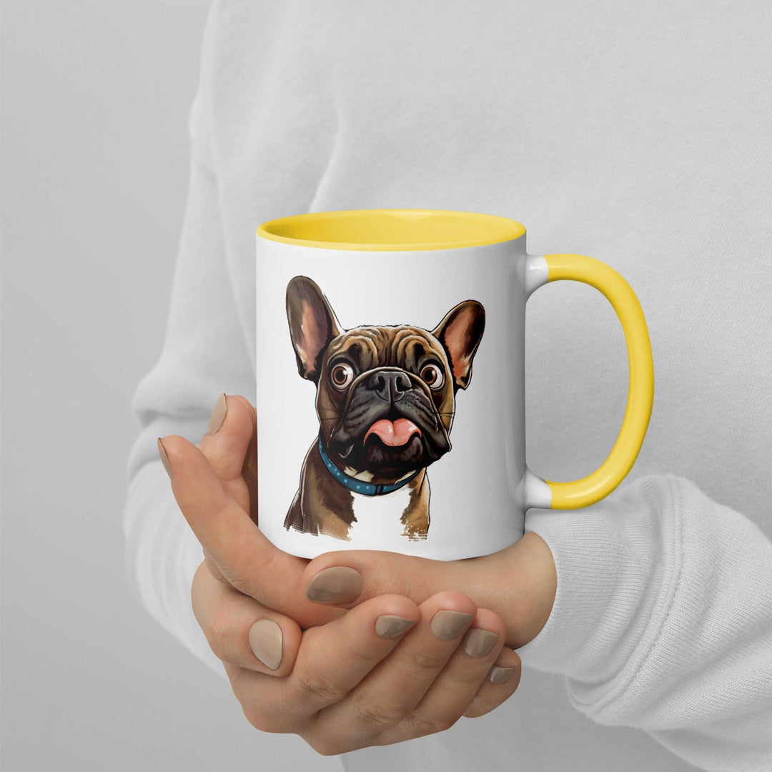 Frenchie Tasse mit farbiger Innenseite - Bobbis Store Hunde