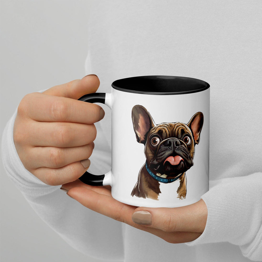 Frenchie Tasse mit farbiger Innenseite - Bobbis Store Hunde