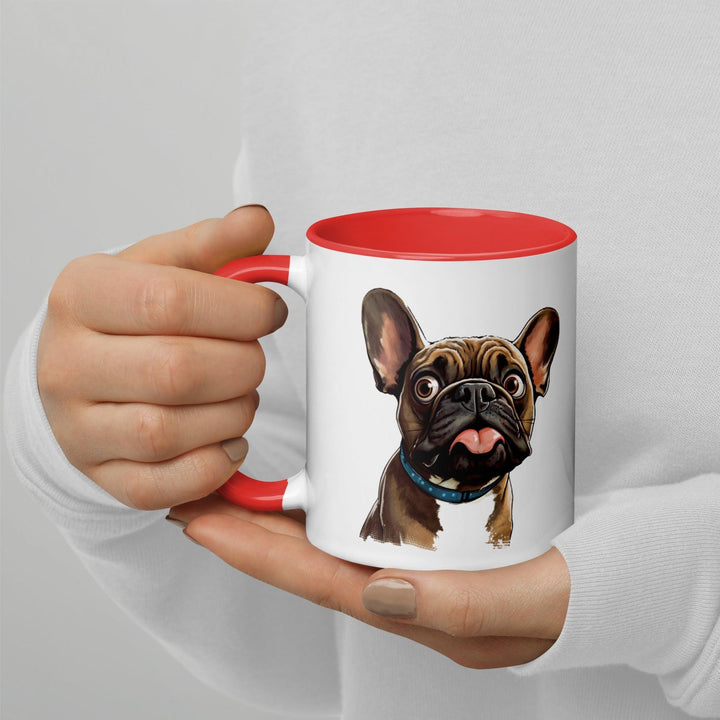 Frenchie Tasse mit farbiger Innenseite - Bobbis Store Hunde