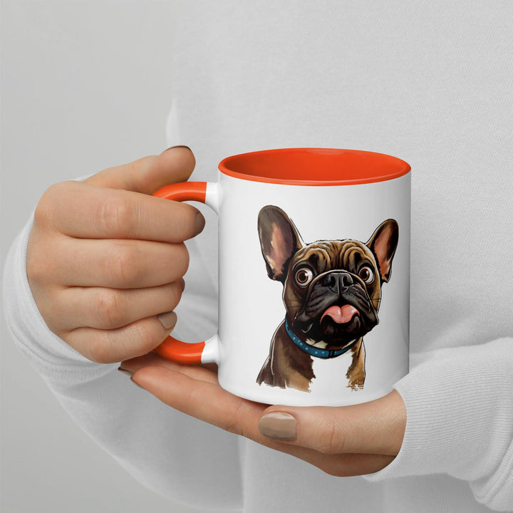 Frenchie Tasse mit farbiger Innenseite - Bobbis Store Hunde
