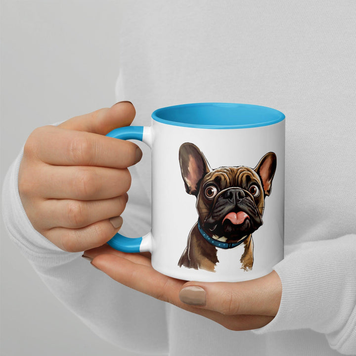 Frenchie Tasse mit farbiger Innenseite - Bobbis Store Hunde