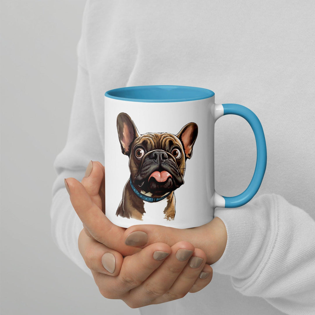 Frenchie Tasse mit farbiger Innenseite - Bobbis Store Hunde