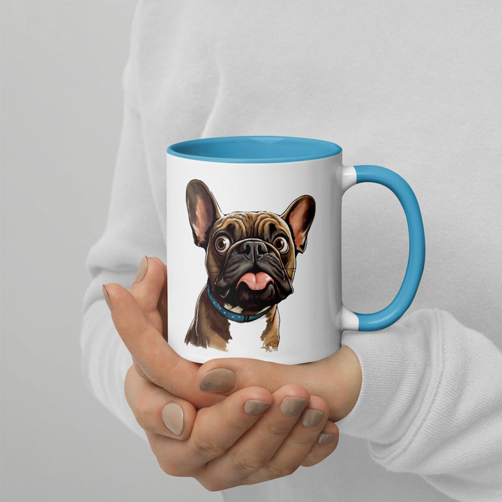 Frenchie Tasse mit farbiger Innenseite - Bobbis Store Hunde