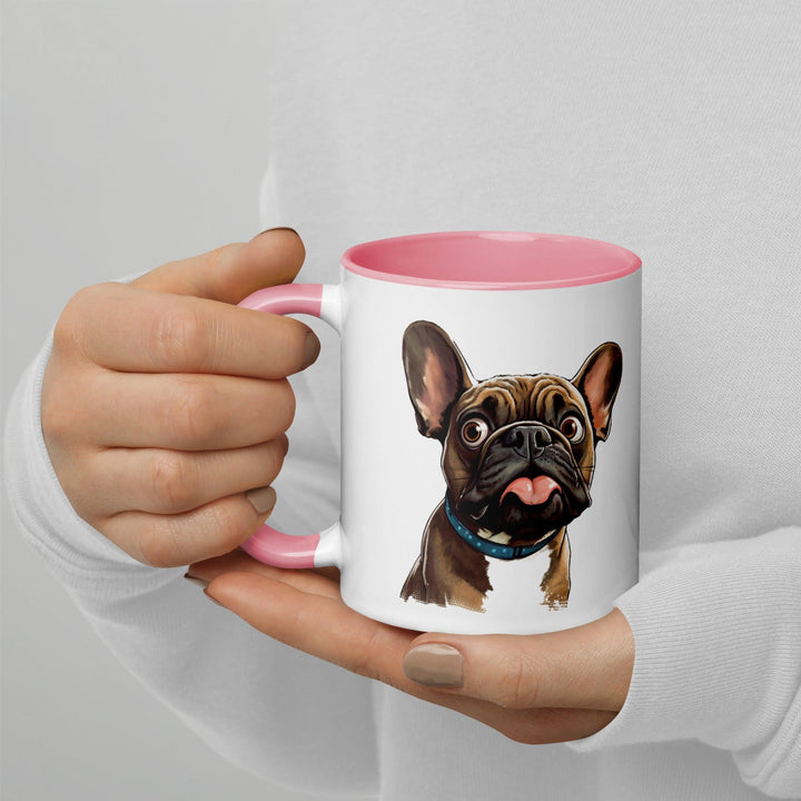 Frenchie Tasse mit farbiger Innenseite - Bobbis Store Hunde