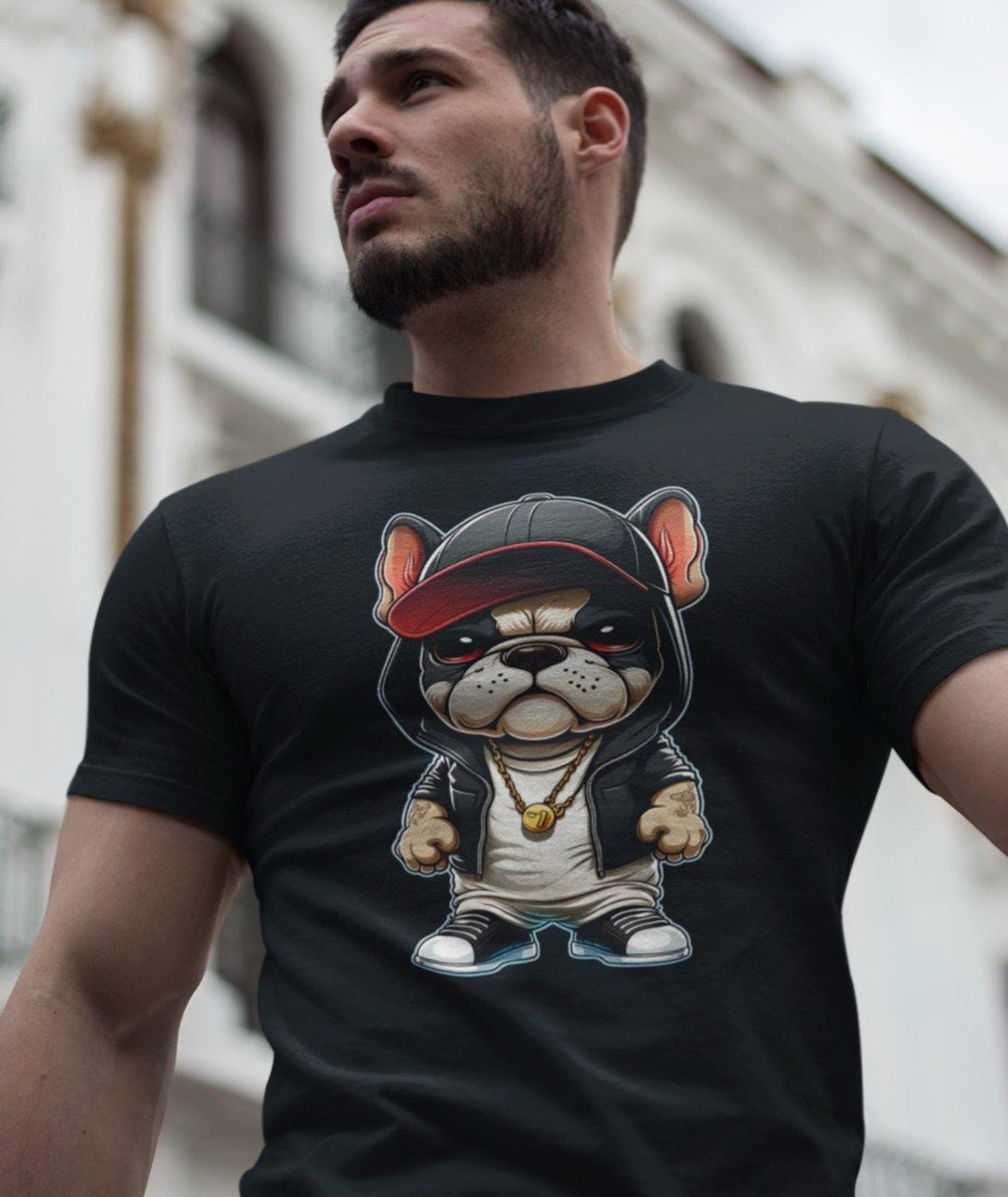 Gangster Dog #6 Unisex-Bio-Baumwoll-T-Shirt - Bobbis Store Hunde