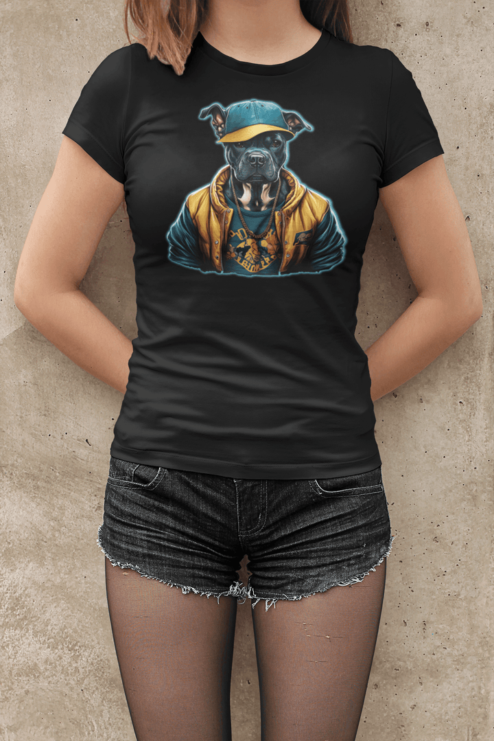 Gangster Dog #8 Unisex-Bio-Baumwoll-T-Shirt - Bobbis Store Hunde