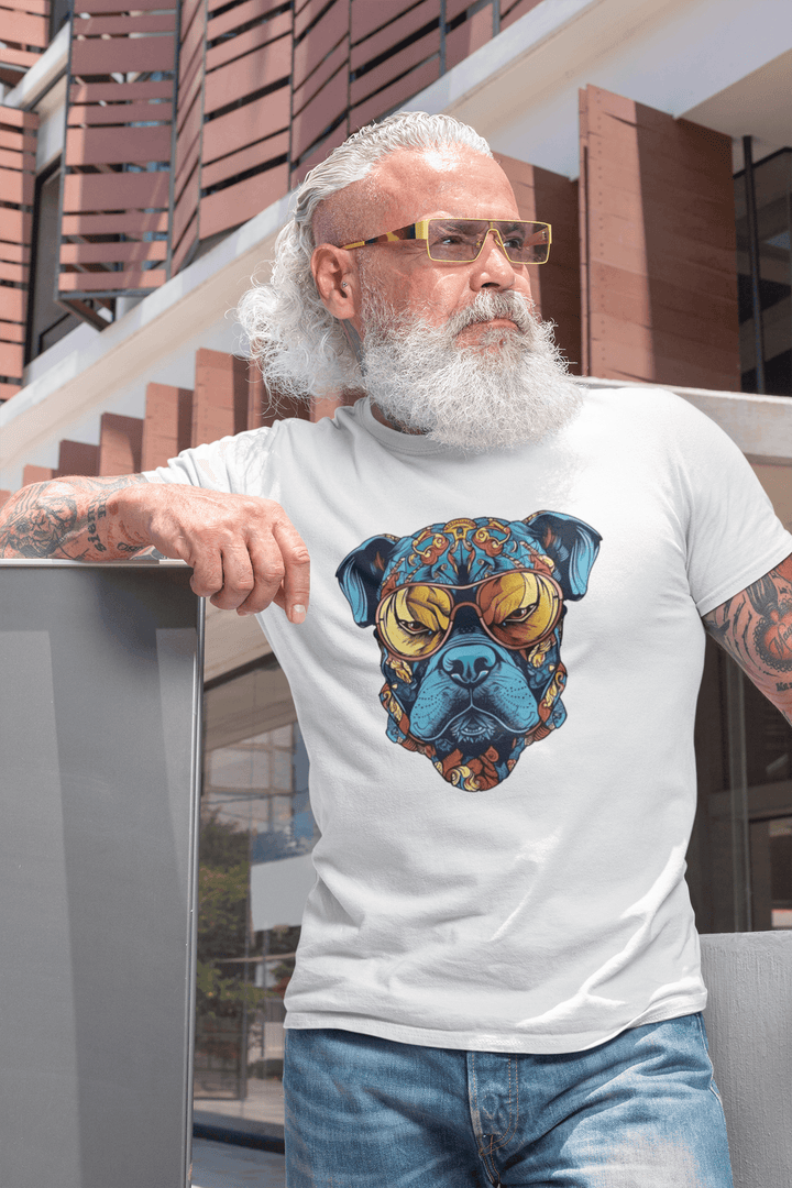 Gangster Dog #9 Unisex-Bio-Baumwoll-T-Shirt - Bobbis Store Hunde