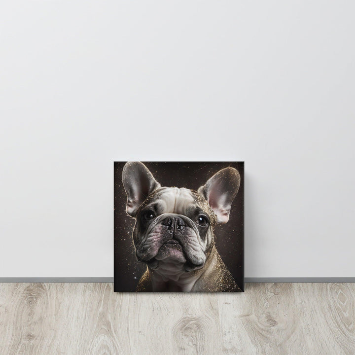 Gold Glitzer Frenchie Leinwand - Bobbis Store Hunde