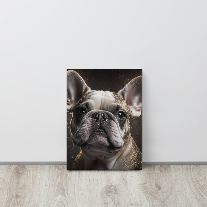Gold Glitzer Frenchie Leinwand - Bobbis Store Hunde