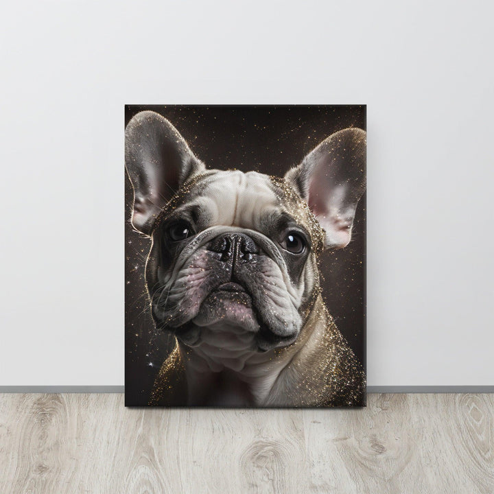 Gold Glitzer Frenchie Leinwand - Bobbis Store Hunde