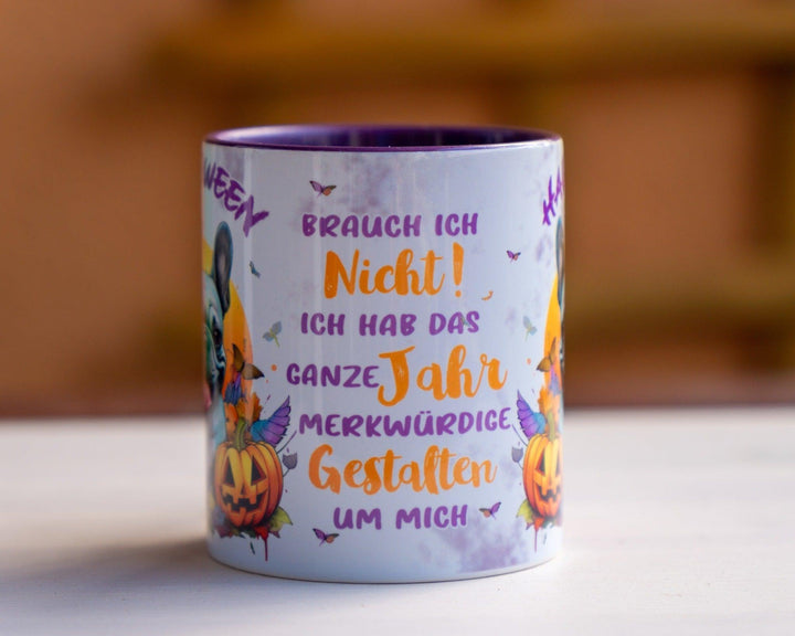 Halloween brauch ich nicht - Tasse - Bobbis Store Hunde