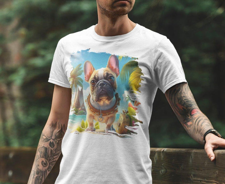 Hawaii Frenchie Klassisches Herren-T-Shirt - Bobbis Store Hunde