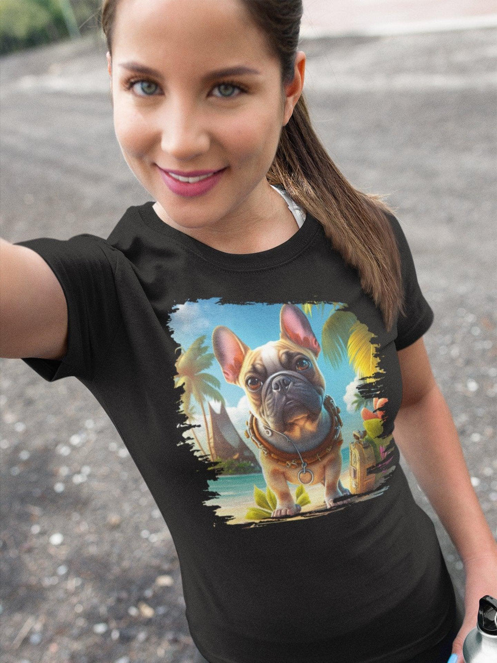 Hawaii Frenchie Klassisches Herren-T-Shirt - Bobbis Store Hunde