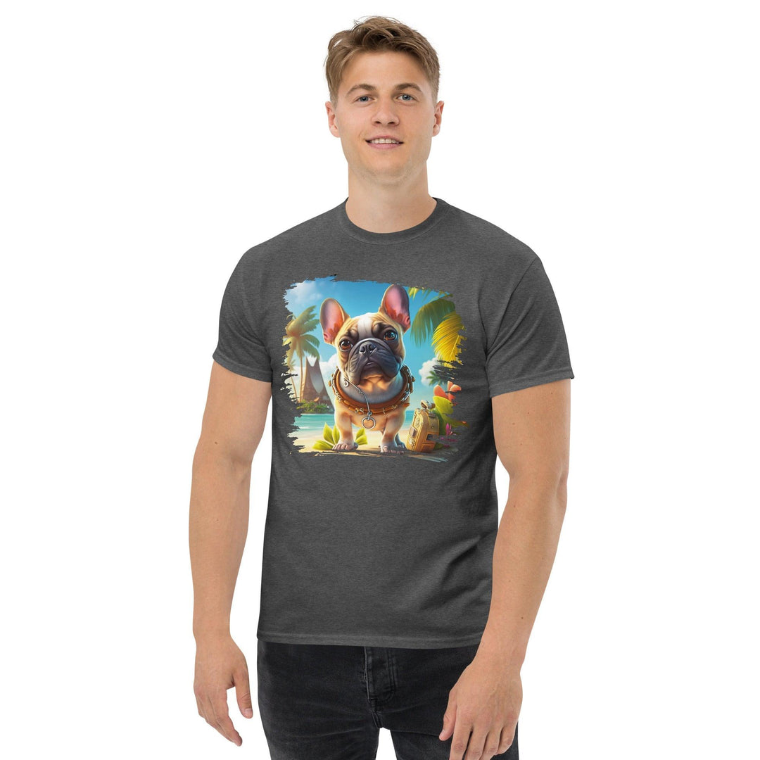 Hawaii Frenchie Klassisches Herren-T-Shirt - Bobbis Store Hunde
