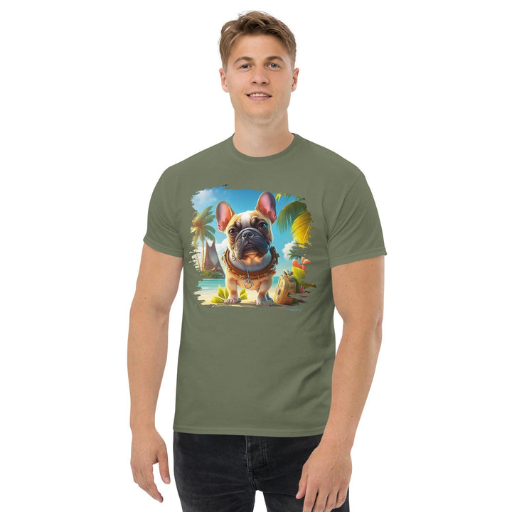 Hawaii Frenchie Klassisches Herren-T-Shirt - Bobbis Store Hunde