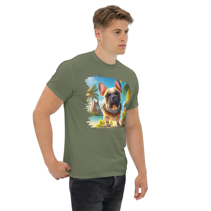 Hawaii Frenchie Klassisches Herren-T-Shirt - Bobbis Store Hunde