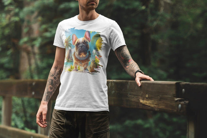 Hawaii Frenchie Klassisches Herren-T-Shirt - Bobbis Store Hunde