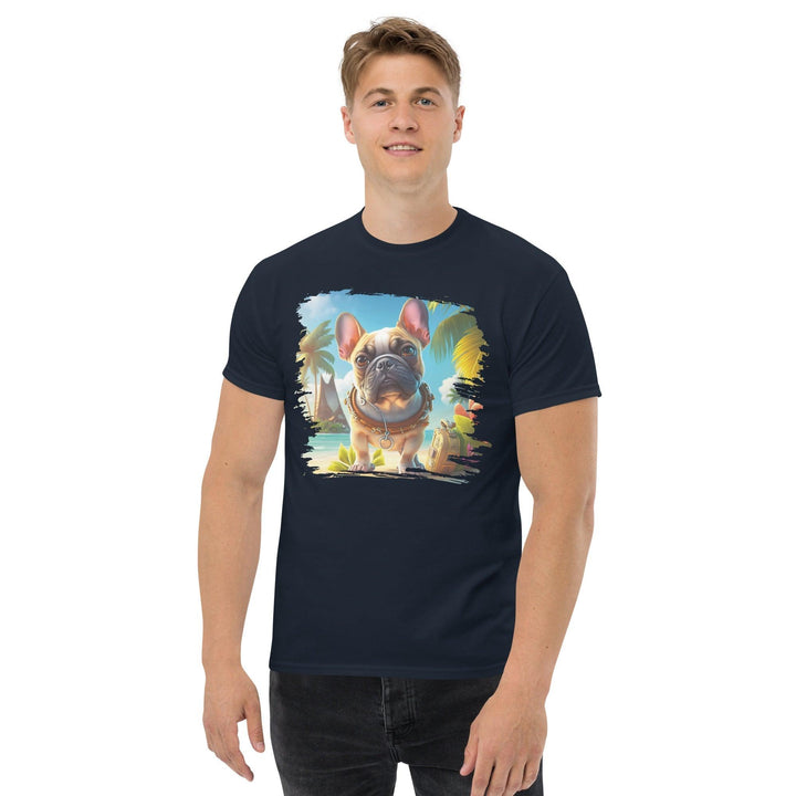 Hawaii Frenchie Klassisches Herren-T-Shirt - Bobbis Store Hunde