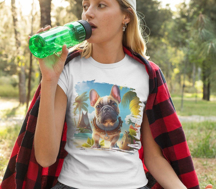 Hawaii Frenchie Lockeres Damen-T-Shirt - Bobbis Store Hunde