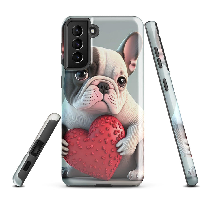 Herz Frenchie Hardcase Samsung®-Hülle - Bobbis Store Hunde