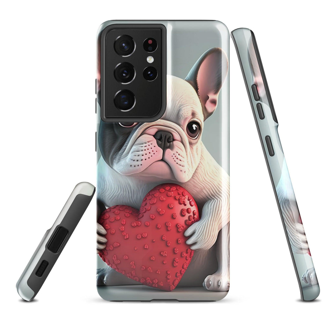 Herz Frenchie Hardcase Samsung®-Hülle - Bobbis Store Hunde