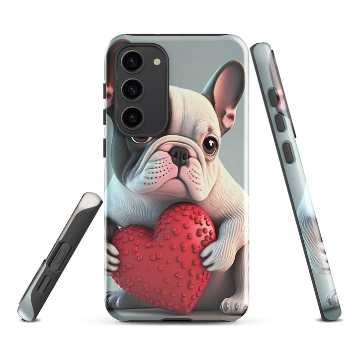 Herz Frenchie Hardcase Samsung®-Hülle - Bobbis Store Hunde