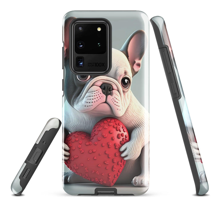 Herz Frenchie Hardcase Samsung®-Hülle - Bobbis Store Hunde