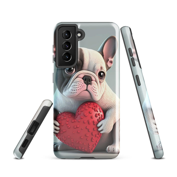 Herz Frenchie Hardcase Samsung®-Hülle - Bobbis Store Hunde