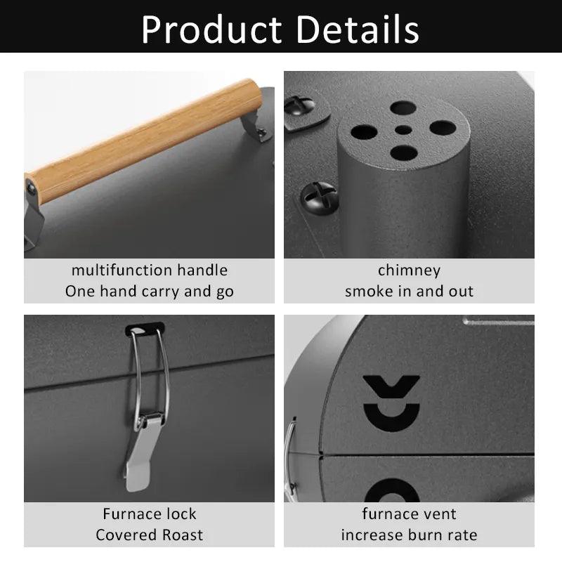 Holzkohlegrill - Reisegrill- Minigrill- Tragbar - Bobbis Store Hunde
