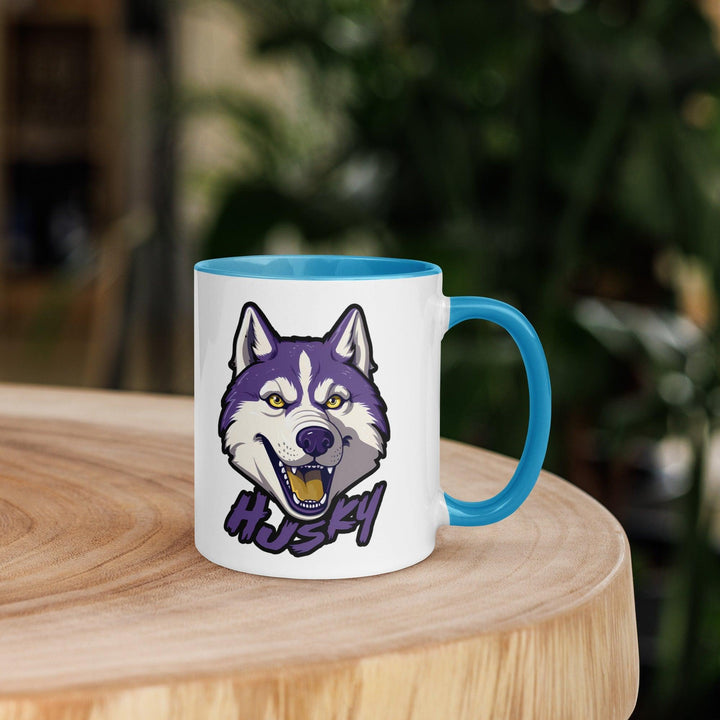 Husky Tasse mit farbiger Innenseite - Bobbis Store Hunde