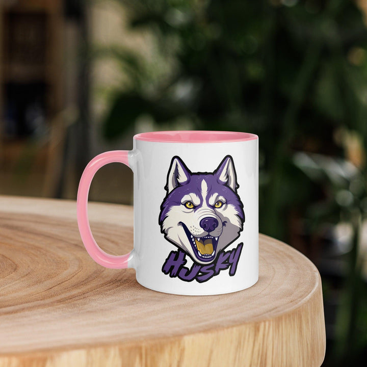 Husky Tasse mit farbiger Innenseite - Bobbis Store Hunde