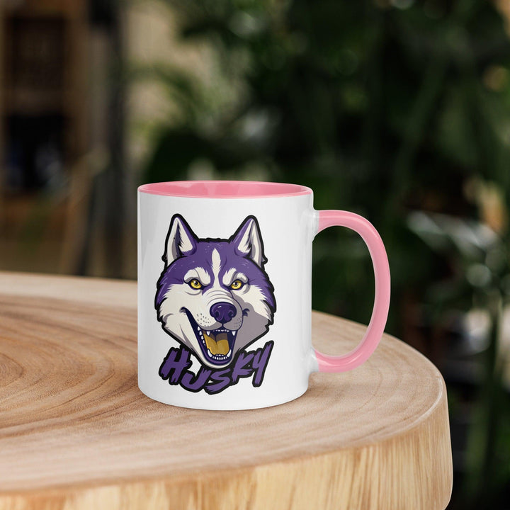 Husky Tasse mit farbiger Innenseite - Bobbis Store Hunde