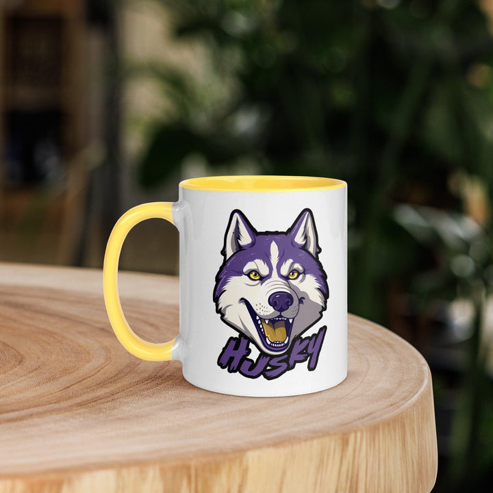 Husky Tasse mit farbiger Innenseite - Bobbis Store Hunde