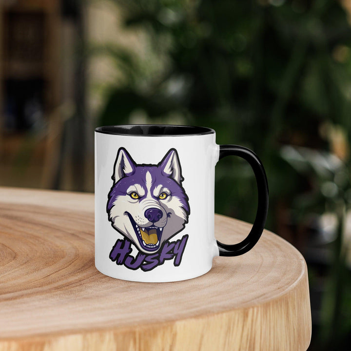 Husky Tasse mit farbiger Innenseite - Bobbis Store Hunde