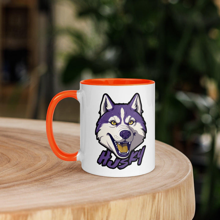 Husky Tasse mit farbiger Innenseite - Bobbis Store Hunde