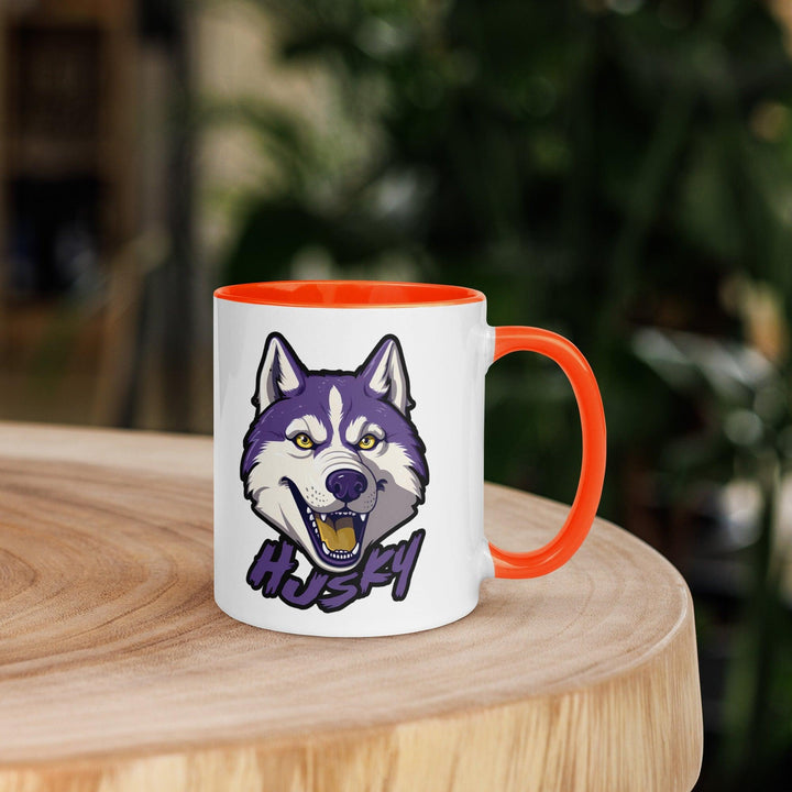Husky Tasse mit farbiger Innenseite - Bobbis Store Hunde