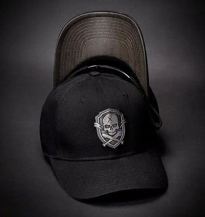 HYRAW TRUCKER-MÜTZE MIT SCHÄDEL AUS METALL - Bobbis Store Hunde