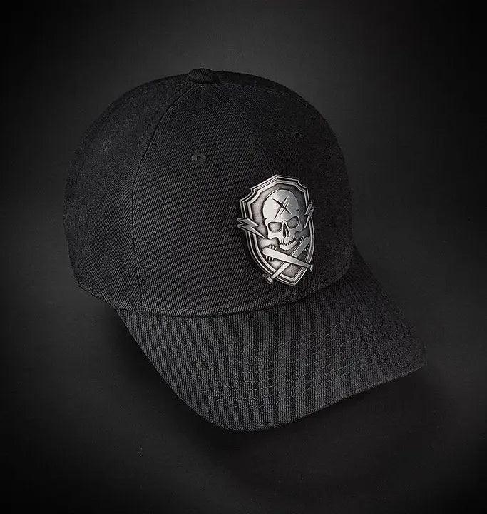 HYRAW TRUCKER-MÜTZE MIT SCHÄDEL AUS METALL - Bobbis Store Hunde