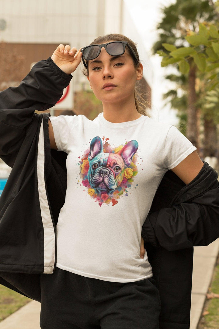 i love you Frenchie Lockeres Damen-T-Shirt - Bobbis Store Hunde