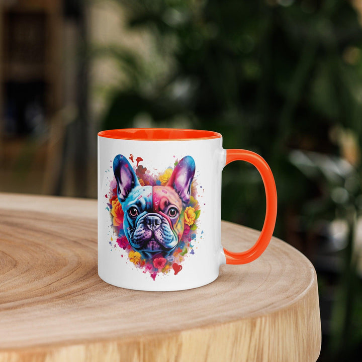 i love you Frenchie Tasse mit farbiger Innenseite - Bobbis Store Hunde