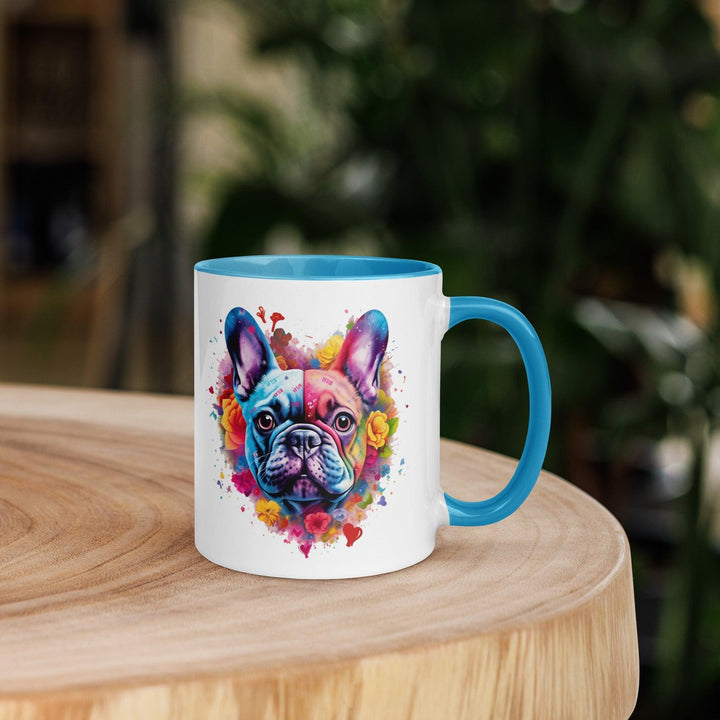 i love you Frenchie Tasse mit farbiger Innenseite - Bobbis Store Hunde
