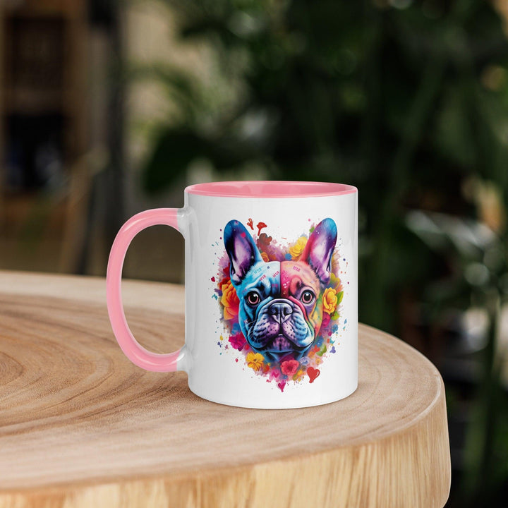 i love you Frenchie Tasse mit farbiger Innenseite - Bobbis Store Hunde