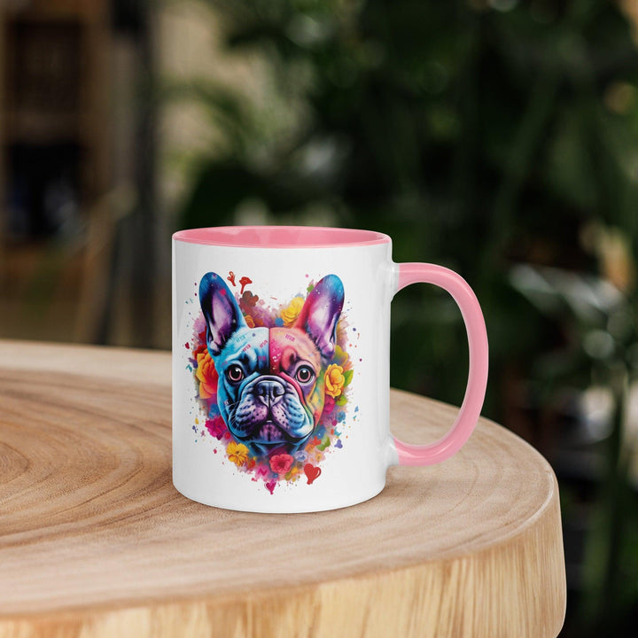 i love you Frenchie Tasse mit farbiger Innenseite - Bobbis Store Hunde