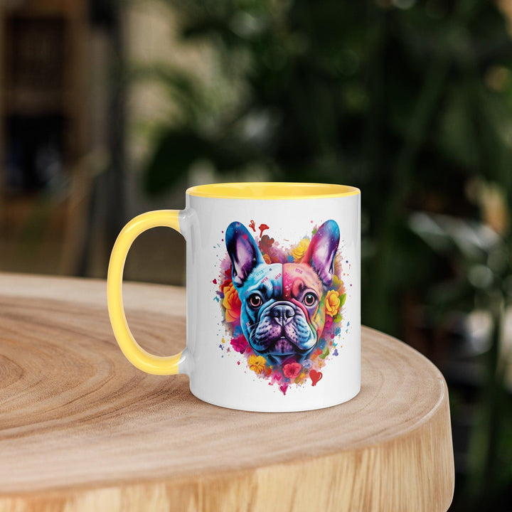 i love you Frenchie Tasse mit farbiger Innenseite - Bobbis Store Hunde
