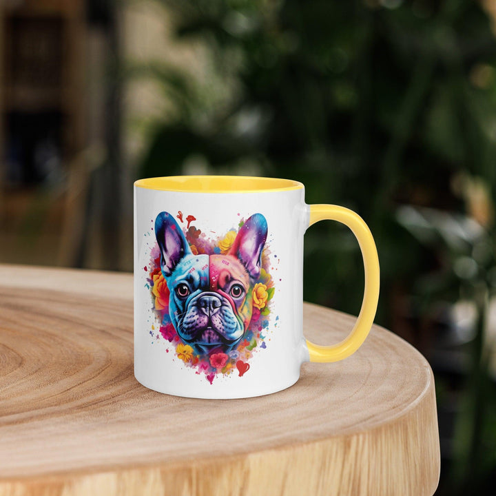 i love you Frenchie Tasse mit farbiger Innenseite - Bobbis Store Hunde
