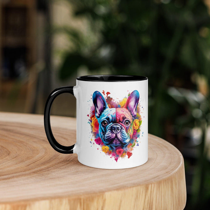 i love you Frenchie Tasse mit farbiger Innenseite - Bobbis Store Hunde