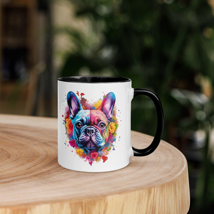 i love you Frenchie Tasse mit farbiger Innenseite - Bobbis Store Hunde