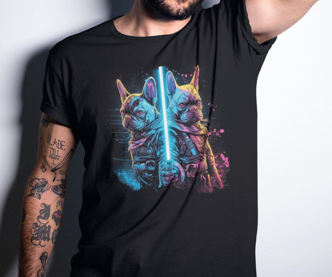Jedi Frenchie #2 Unisex-Bio-Baumwoll-T-Shirt - Bobbis Store Hunde