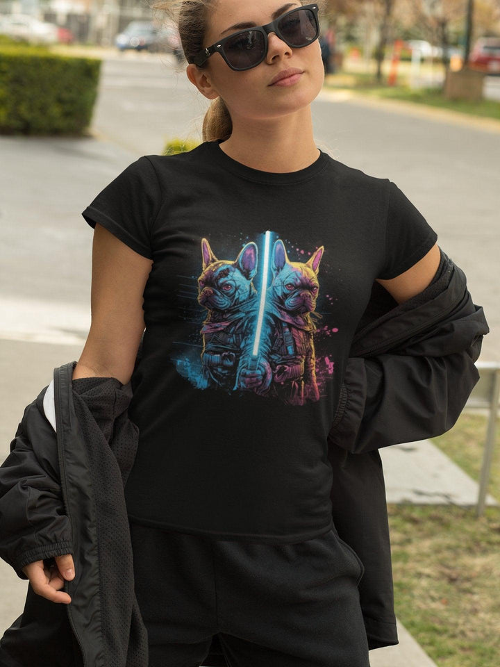 Jedi Frenchie #2 Unisex-Bio-Baumwoll-T-Shirt - Bobbis Store Hunde